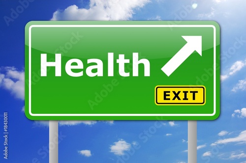 health road sign