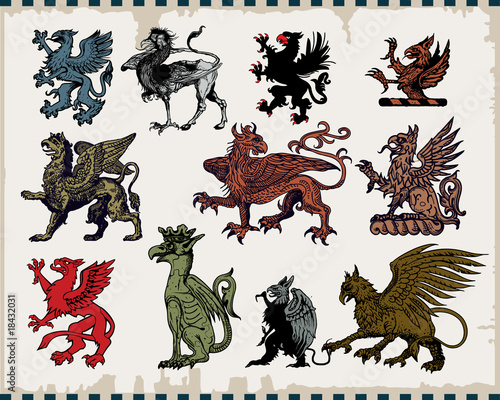 Heraldic griffins