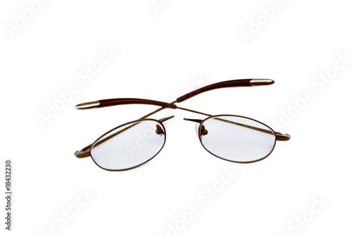 Broken glasses / spectacles isolated on white