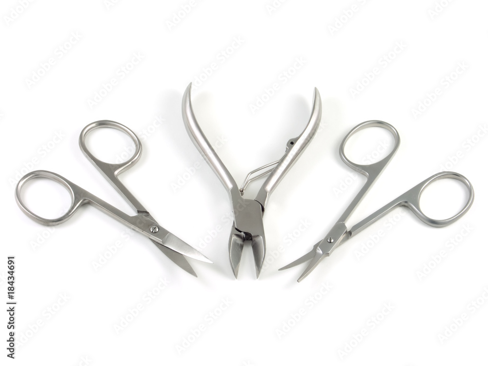Manicure set isolated on white Manicure set isolated on white