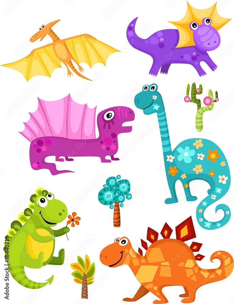 Naklejka premium dinosaur set