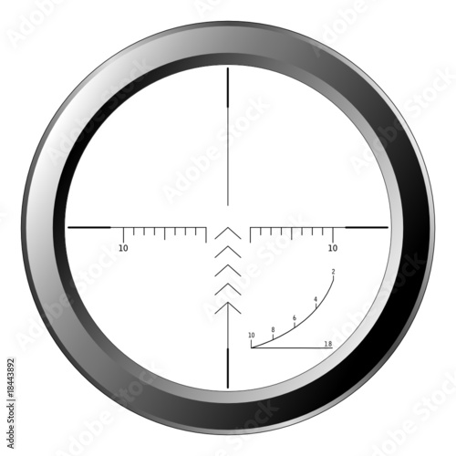 Sniper scope - isolated on white