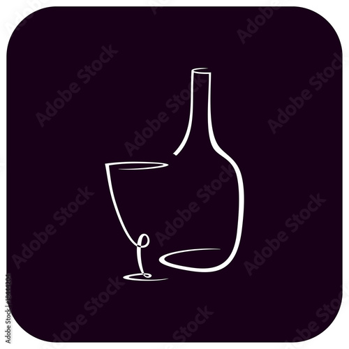 Bottle and glass of wine