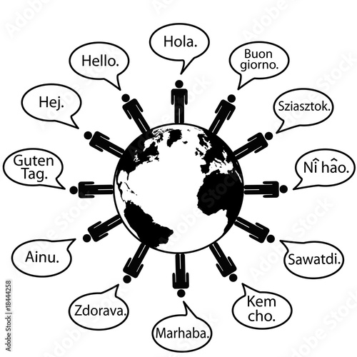 Earth People Translate Languages say Hello