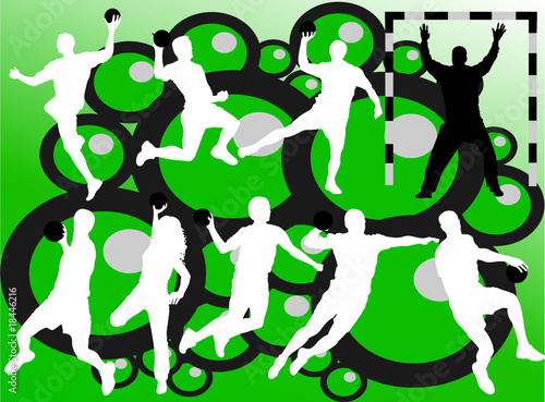 handball vector silhouettes
