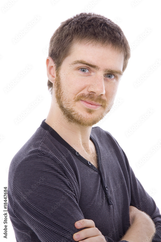 portrait of a beauty caucasian guy isolated on white portrait of a beauty caucasian guy isolated on white