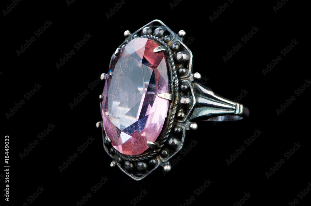 Jewellery ring isolated on the black background Jewellery ring isolated on the black background