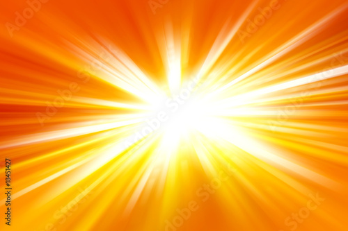 Yellow orange sun rays explosion abstract background