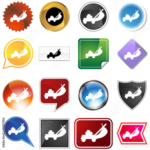 Lawnmower Icon Set