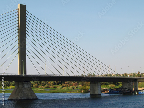 Suspension bridge across the Nile in Egypt