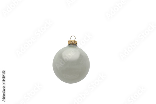 single christmas ornament isolated on white