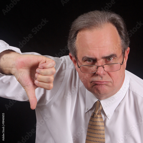 Displeased executive
