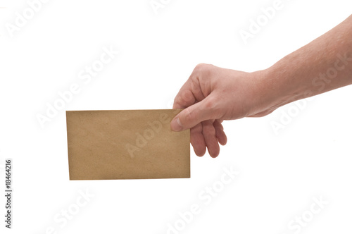 Hand & small envelope