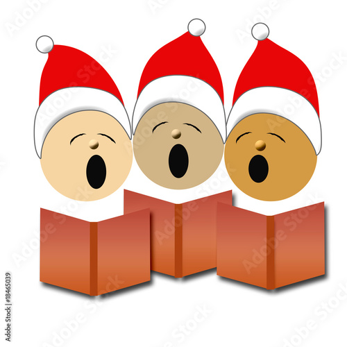Christmas carolers illustration
