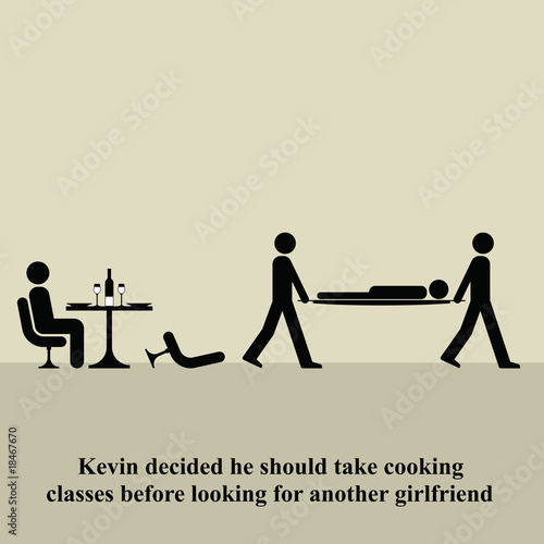 Kevin decided it was time to take cooking classes