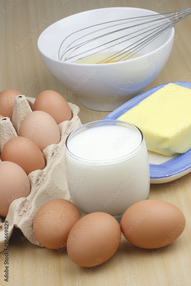 Eggs,milk and butter Eggs,milk and butter