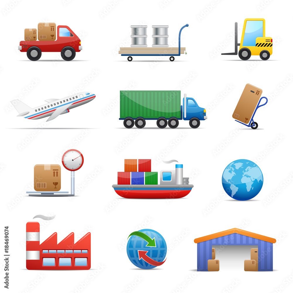 Industry & logistics Icon Set