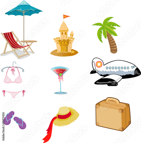 travel and vacation icons