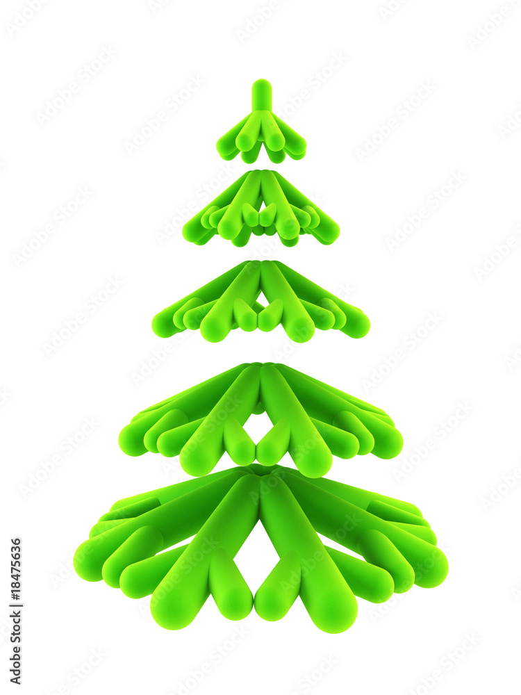 symbolic Christmas tree 3d rendering symbolic Christmas tree 3d rendering