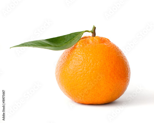 Isolated fresh mandarin