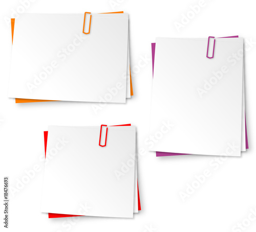 Bloc couleurs x 3 (avec trombones)