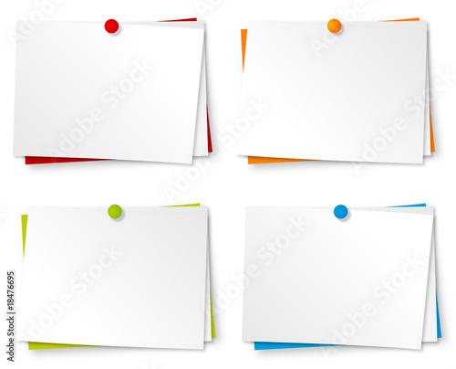 Bloc couleurs x 4 (avec punaises)