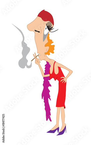 Old lady with cigarette
