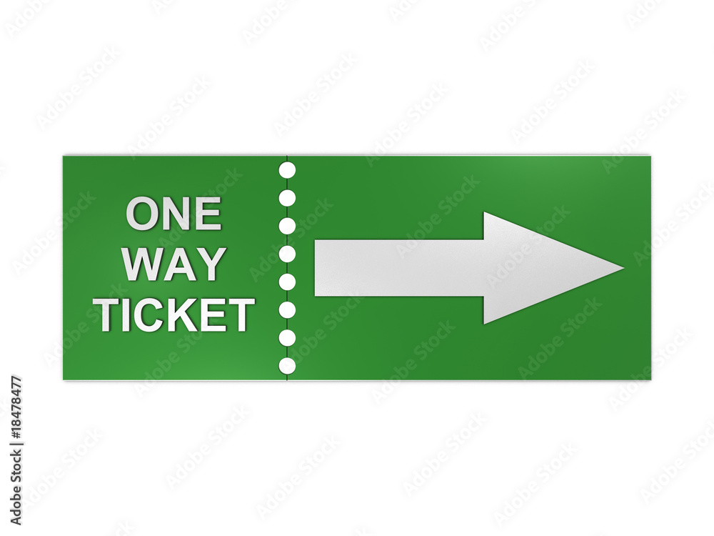 One way ticket Stock-Illustration