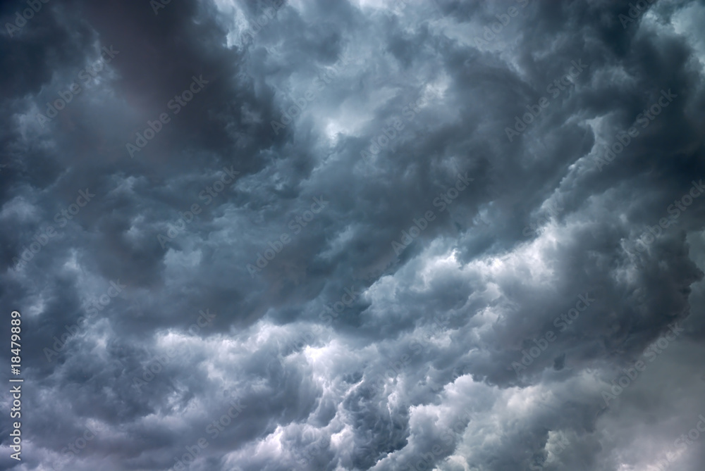 Sturm, Gewitterwolken - obrazy, fototapety, plakaty 