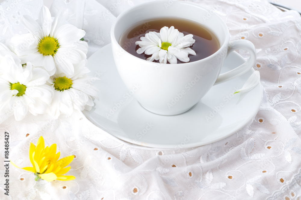tea with a camomile. tea with a camomile.