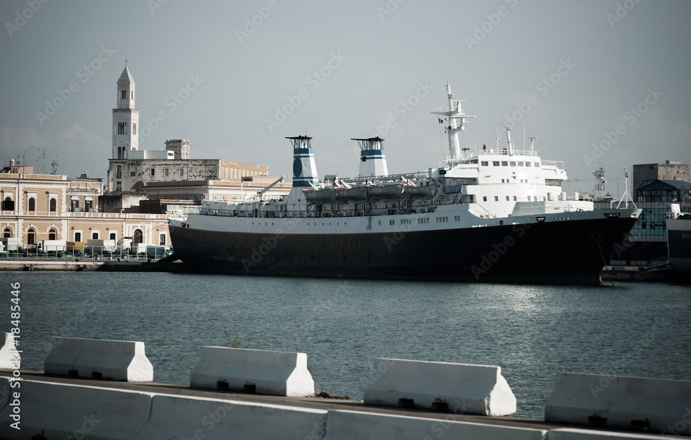 passenger ship moored in dock passenger ship moored in dock