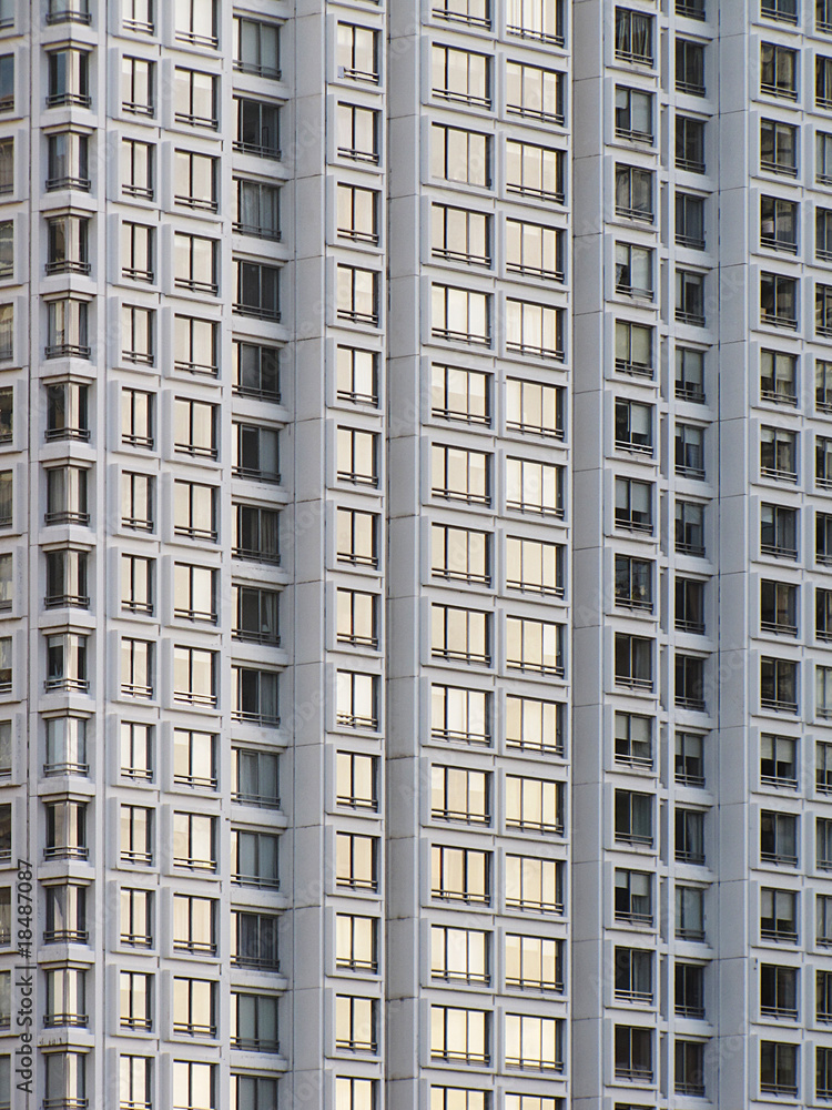 facade detail of modern residential area facade detail of modern residential area