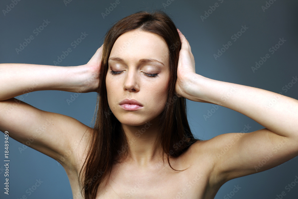 Beautiful young woman posing. Beautiful young woman posing.