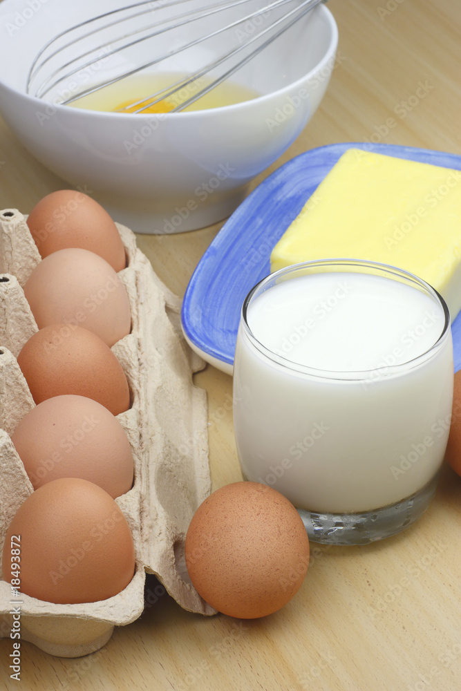 Eggs,milk and butter Eggs,milk and butter