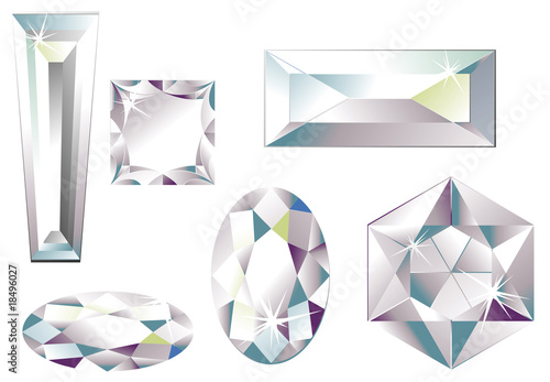 Different cut diamonds