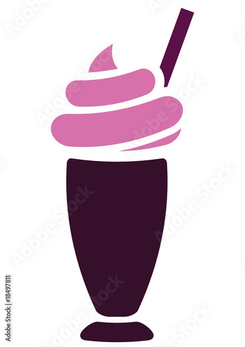 Vector milk shake sign