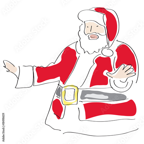 babbo natale acquarello