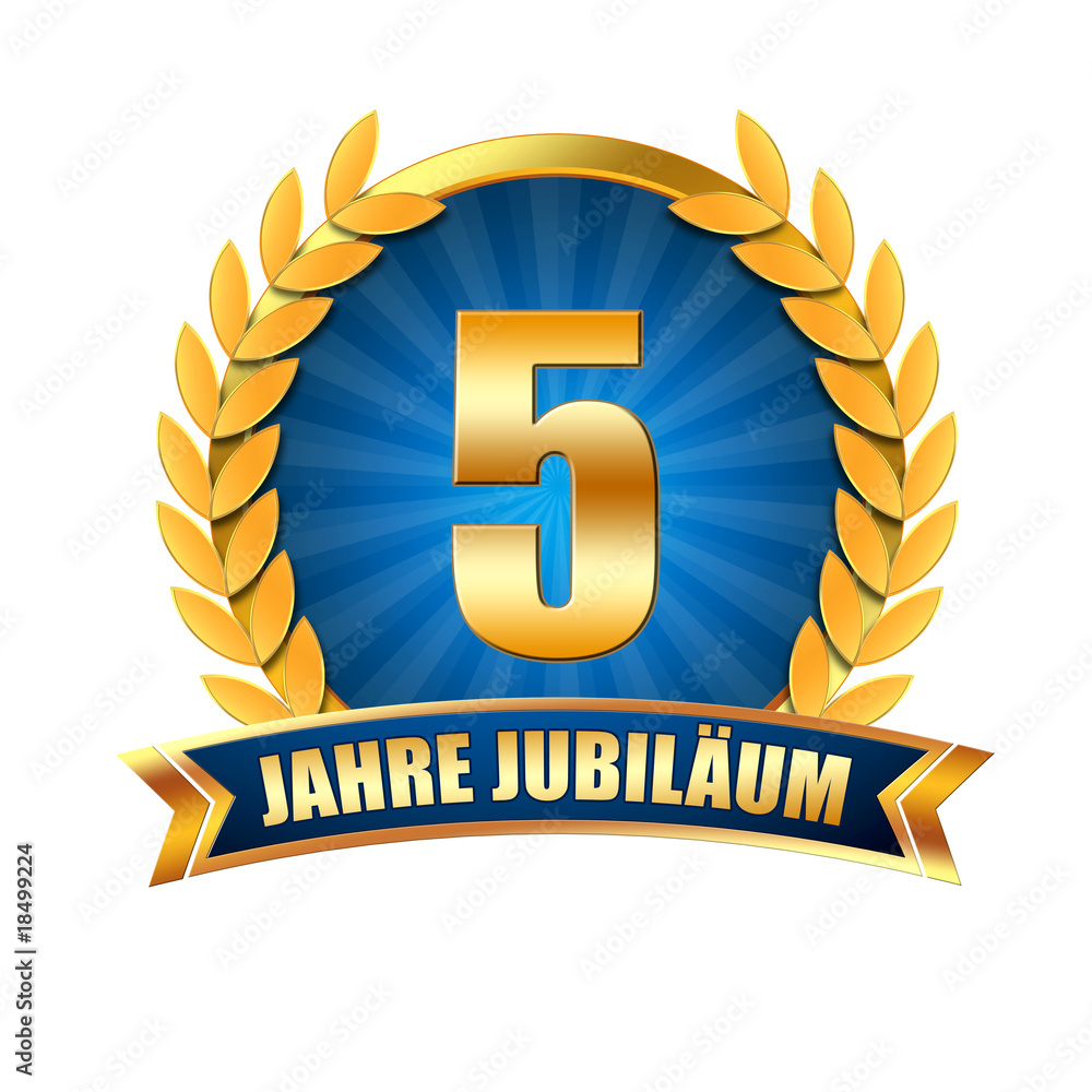 5 Jahre Jubiläum StockFoto Adobe Stock