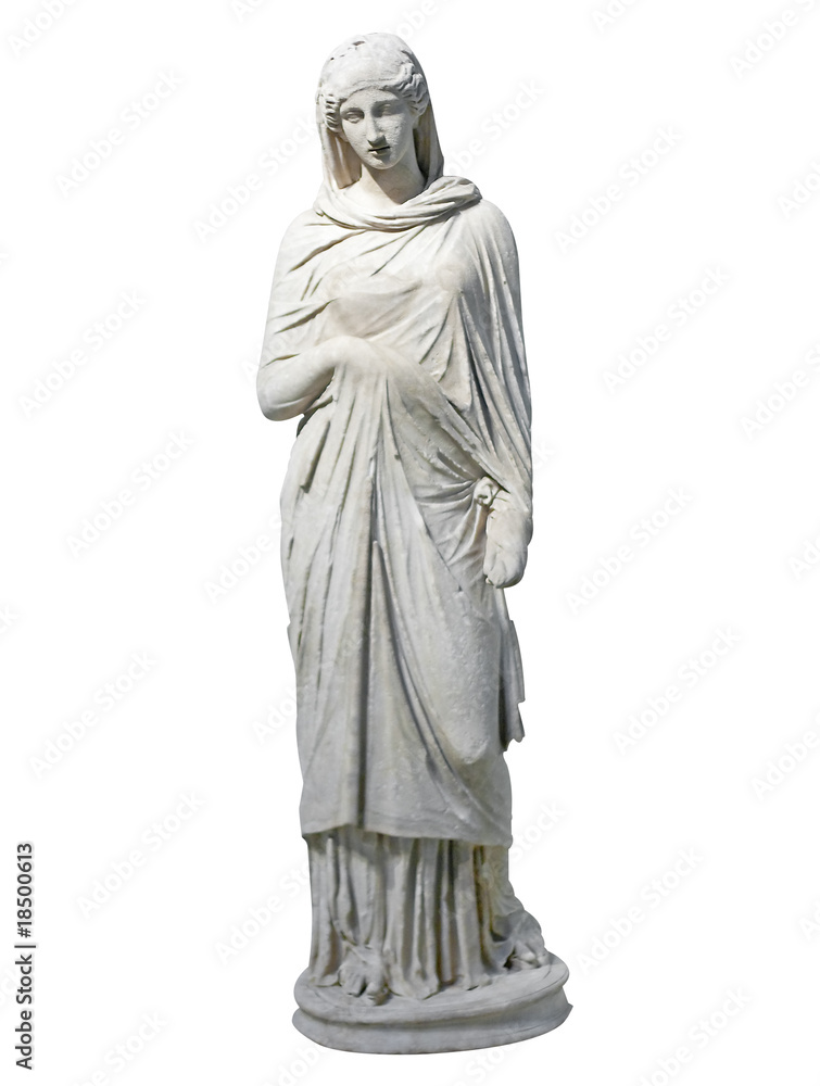 Fototapeta premium Old marble statue of a young woman