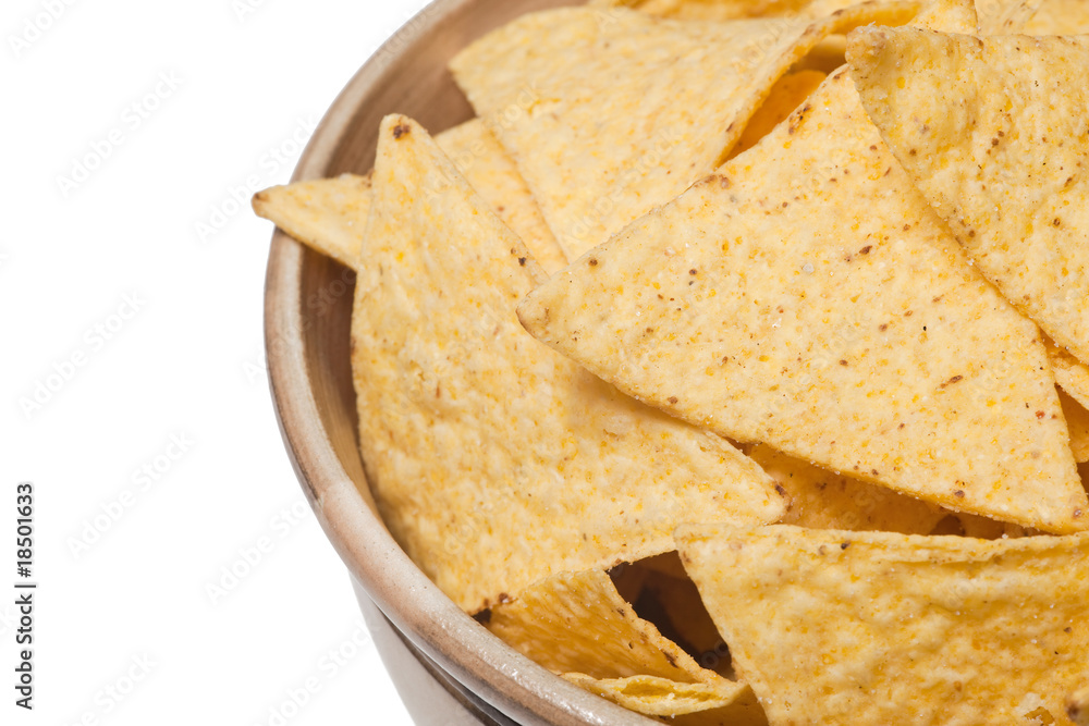 tortilla chips in bowl tortilla chips in bowl