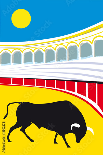 bull bullfighter Vector Illustration