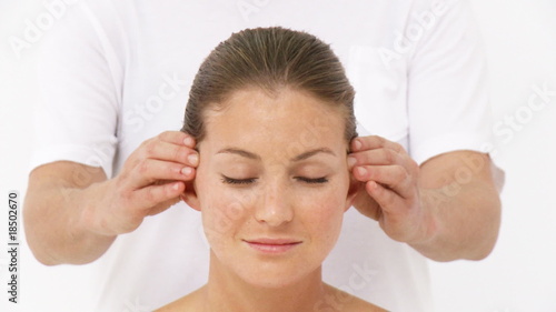 Wallpaper Mural Woman receiving a massage in a hotel leisure centre Torontodigital.ca