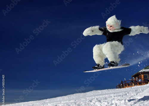 Snowboarder bigfoot