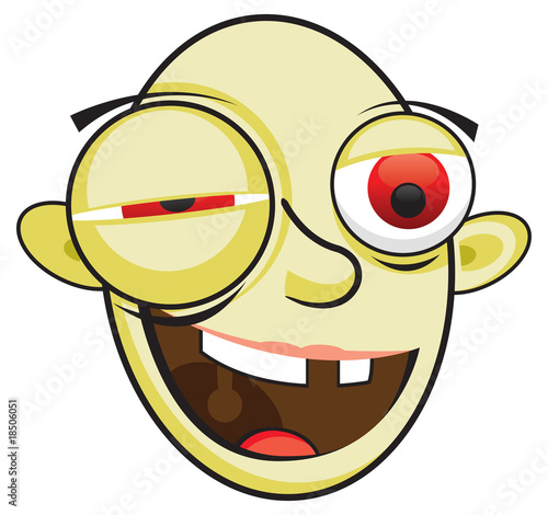 vector drunk ugly man