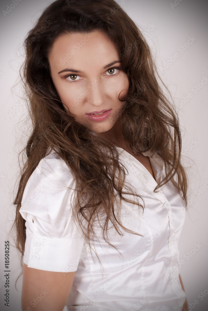 Portrait of beautiful woman, professional makeup Portrait of beautiful woman, professional makeup
