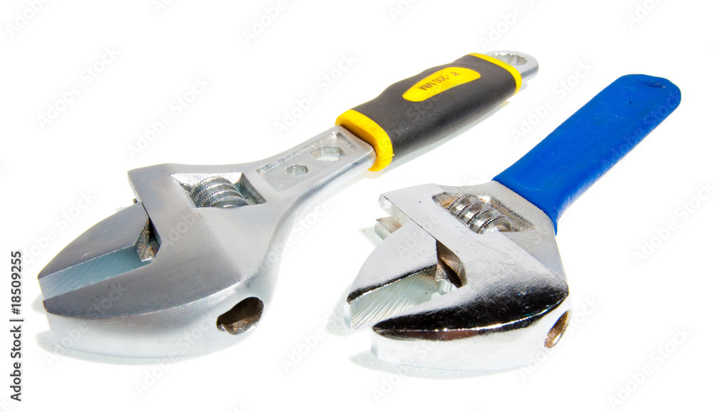 Adjustable wrench isolated on white Adjustable wrench isolated on white