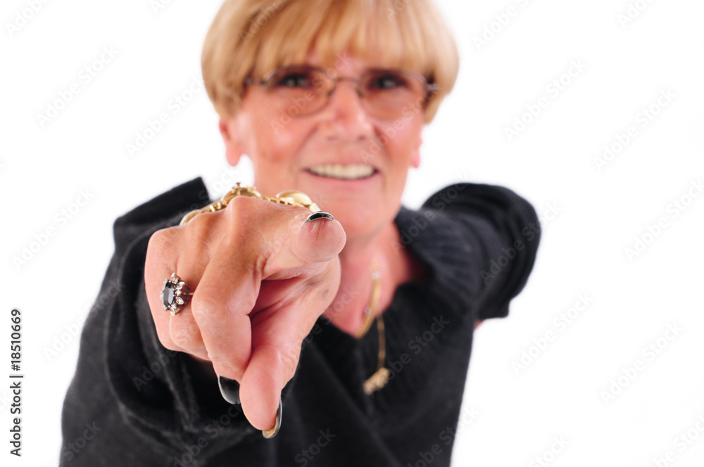 Fototapeta premium Oma zeigt