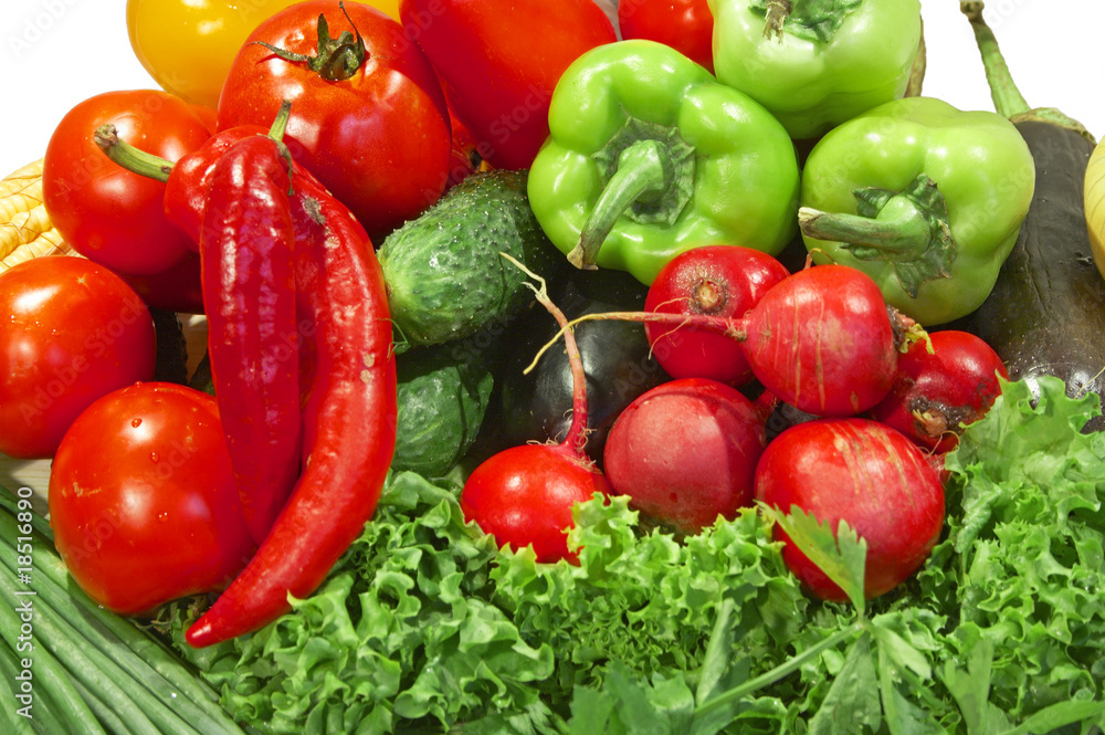 Colorful fresh group of vegetables