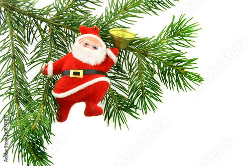 christmas fur-tree with santa