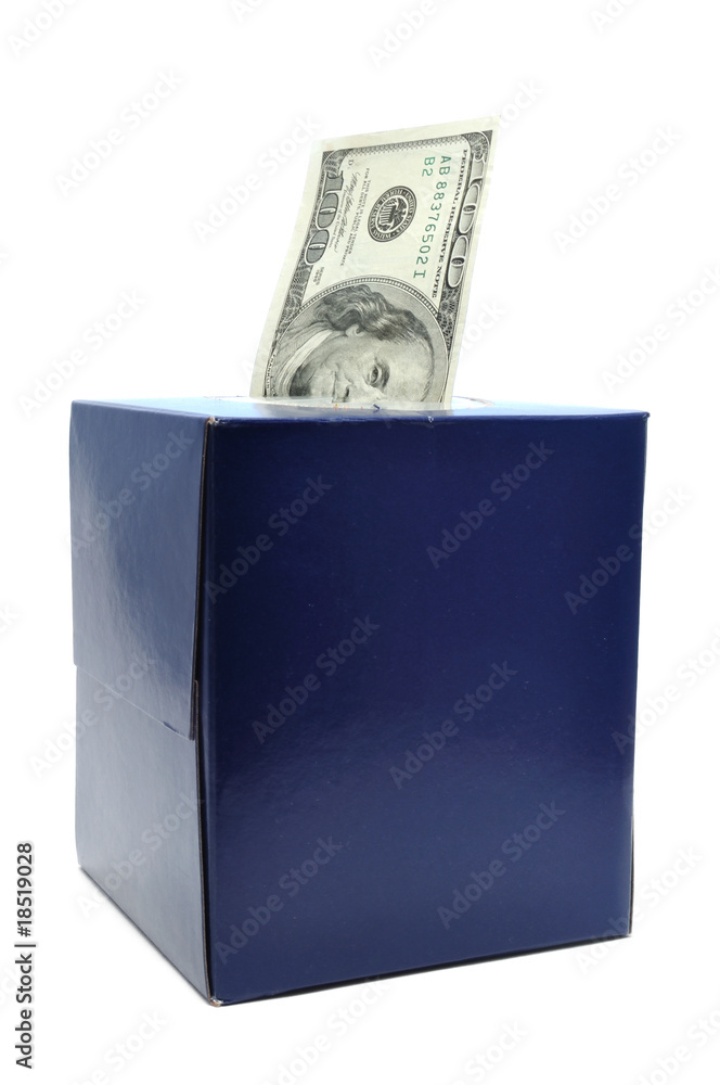 One Hundred Dollar Bill in Tissue Box One Hundred Dollar Bill in Tissue Box